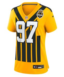Alternative view of Cameron Heyward Pittsburgh Steelers Nike Women’s Alternate 1933 Throwback Game Jersey – Gold