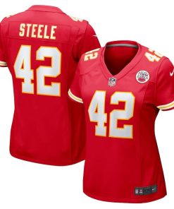 Women’s Kansas City Chiefs Carson Steele Nike Red Game Jersey