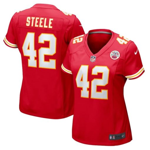 Women’s Kansas City Chiefs Carson Steele Nike Red Game Jersey