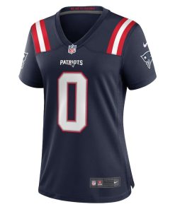 Alternative view of Christian Gonzalez New England Patriots Nike Women’s Team Game Jersey – Navy