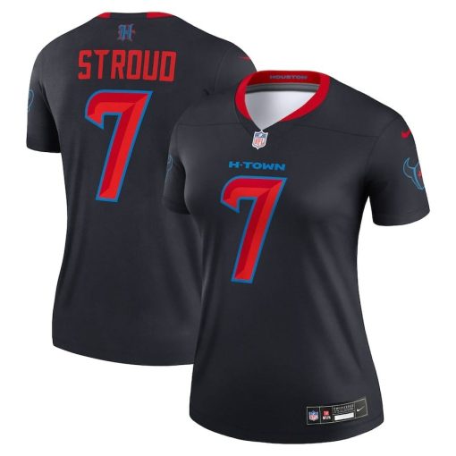 C.J. Stroud Houston Texans Nike Women’s Alternate Legend Player Performance Top – Navy