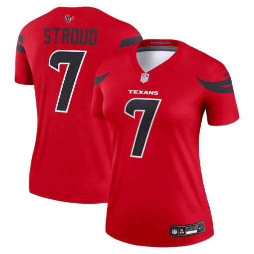 C.J. Stroud Houston Texans Nike Women’s Alternate Legend Player Performance Top – Red