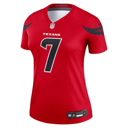 C.J. Stroud Houston Texans Nike Women’s Alternate Legend Player Performance Top – Red - Image 2