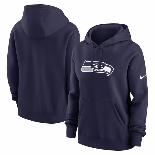 Seattle Seahawks Nike Women’s Club Fleece Pullover Hoodie – College Navy