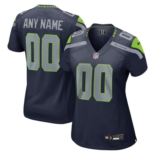 Seattle Seahawks Nike Women’s Custom Game Jersey – College Navy