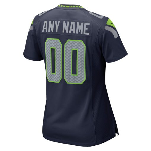Seattle Seahawks Nike Women’s Custom Game Jersey – College Navy - Image 3