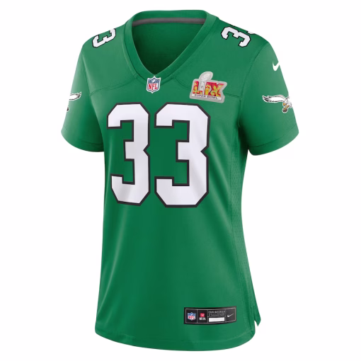 Cooper DeJean Philadelphia Eagles Nike Women’s Super Bowl LIX 2nd Alternate Game Jersey – Kelly Green - Image 2