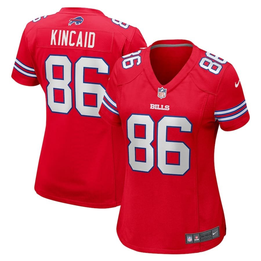 Dalton Kincaid Buffalo Bills Nike Women’s Alternate Game Jersey – Red