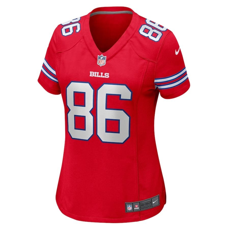 Dalton Kincaid Buffalo Bills Nike Women’s Alternate Game Jersey – Red - Image 2