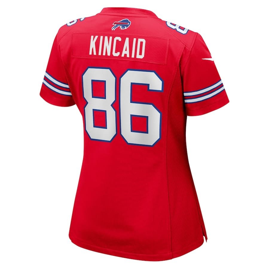 Dalton Kincaid Buffalo Bills Nike Women’s Alternate Game Jersey – Red - Image 3