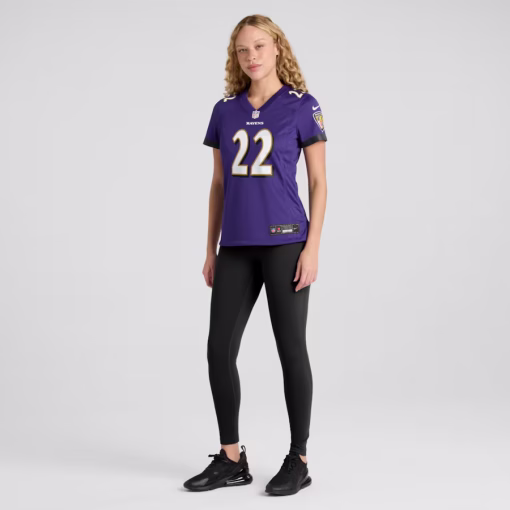 Derrick Henry Baltimore Ravens Nike Women’s Game Player Jersey – Purple - Image 4