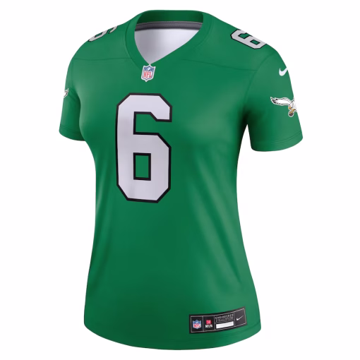 Women’s Philadelphia Eagles DeVonta Smith Nike Kelly Green Alternate Legend Player Performance Top - Image 2