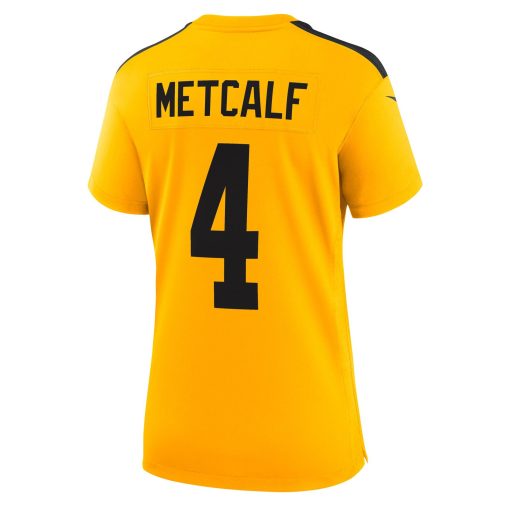 DK Metcalf Pittsburgh Steelers Nike Women’s Alternate 1933 Throwback Game Jersey – Gold - Image 3