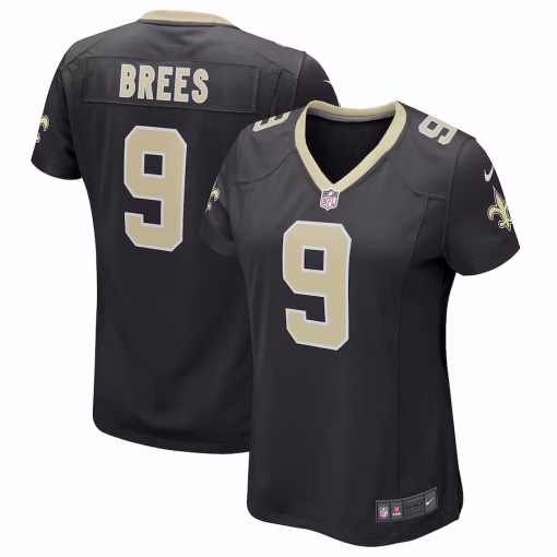 Drew Brees New Orleans Saints Nike Women’s Game Player Jersey – Black