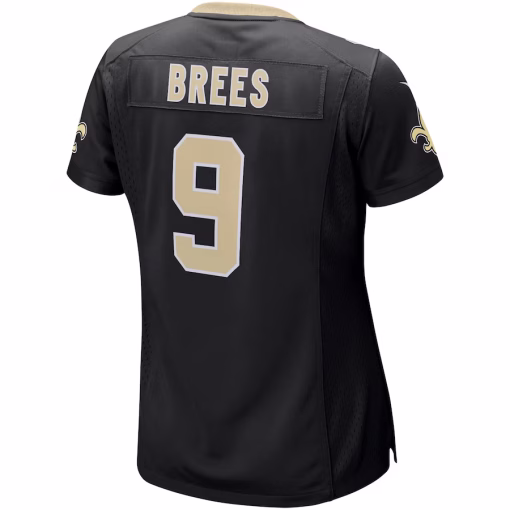 Drew Brees New Orleans Saints Nike Women’s Game Player Jersey – Black - Image 3