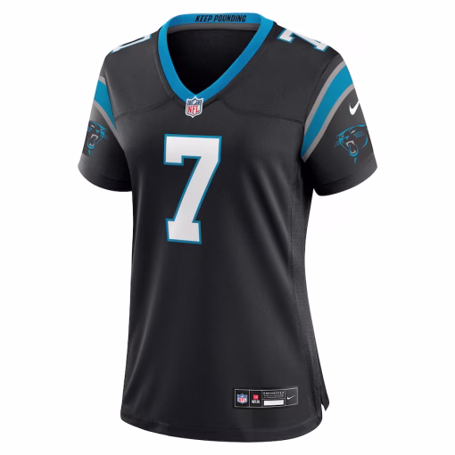 Jadeveon Clowney Carolina Panthers Nike Women’s Game Jersey – Black - Image 2