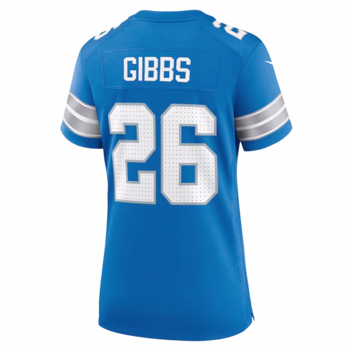 Jahmyr Gibbs Detroit Lions Nike Women’s Game Jersey – Blue - Image 3