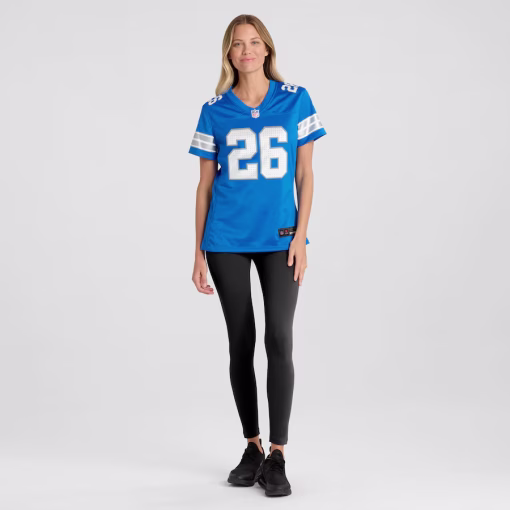 Jahmyr Gibbs Detroit Lions Nike Women’s Game Jersey – Blue - Image 4