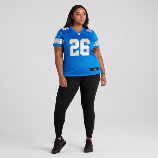 Jahmyr Gibbs Detroit Lions Nike Women’s Game Jersey – Blue - Image 6