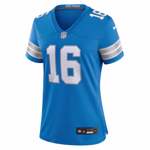 Jared Goff Detroit Lions Nike Women’s Game Jersey – Blue - Image 2