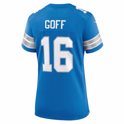 Jared Goff Detroit Lions Nike Women’s Game Jersey – Blue - Image 3
