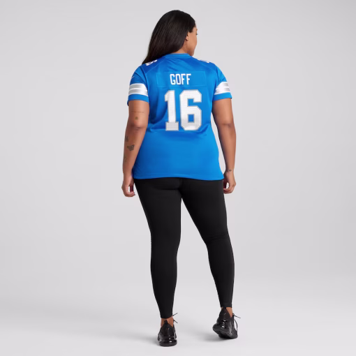 Jared Goff Detroit Lions Nike Women’s Game Jersey – Blue - Image 7