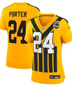 Joey Porter Jr. Pittsburgh Steelers Nike Women’s Alternate 1933 Throwback Game Jersey – Gold