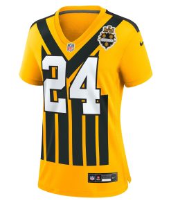 Alternative view of Joey Porter Jr. Pittsburgh Steelers Nike Women’s Alternate 1933 Throwback Game Jersey – Gold