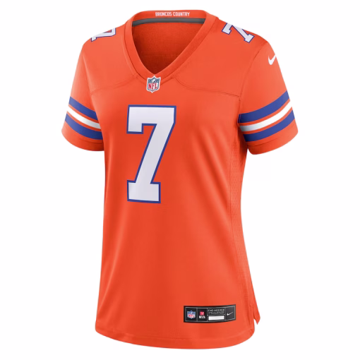 John Elway Denver Broncos Nike Women’s Mile High Collection 1977 Throwback Player Game Jersey – Orange - Image 3