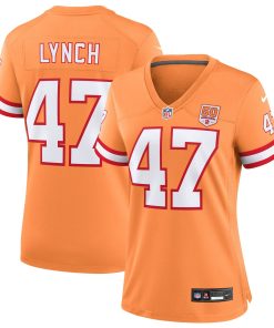 John Lynch  Tampa Bay Buccaneers Nike Women’s 50th Season Game Jersey – Creamsicle