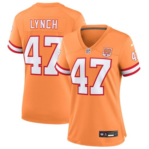 John Lynch  Tampa Bay Buccaneers Nike Women’s 50th Season Game Jersey – Creamsicle