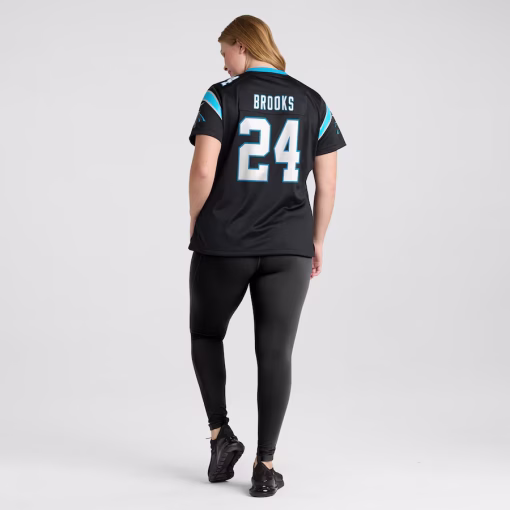 Jonathon Brooks Carolina Panthers Nike Women’s Game Jersey – Black - Image 7