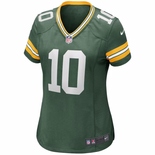 Women’s Green Bay Packers Jordan Love Nike Green Game Jersey - Image 2