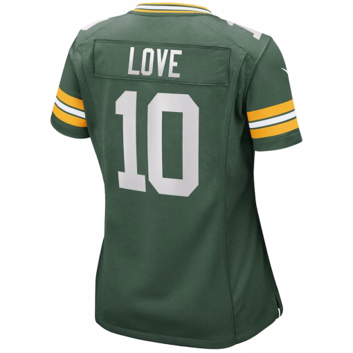 Women’s Green Bay Packers Jordan Love Nike Green Game Jersey - Image 3