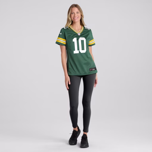 Women’s Green Bay Packers Jordan Love Nike Green Game Jersey - Image 4