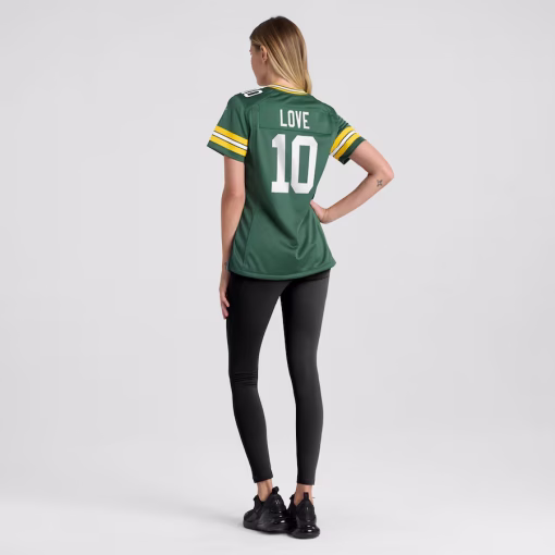 Women’s Green Bay Packers Jordan Love Nike Green Game Jersey - Image 5