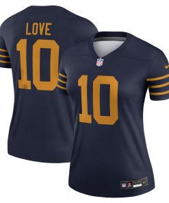 Jordan Love Green Bay Packers Nike Women’s The 1923 Classic Legend Player Dri-FIT Top – Navy