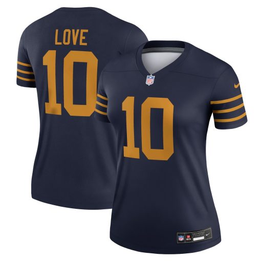 Jordan Love Green Bay Packers Nike Women’s The 1923 Classic Legend Player Dri-FIT Top – Navy