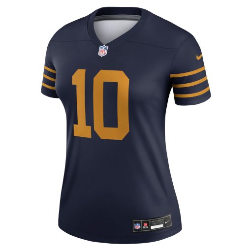 Jordan Love Green Bay Packers Nike Women’s The 1923 Classic Legend Player Dri-FIT Top – Navy - Image 2