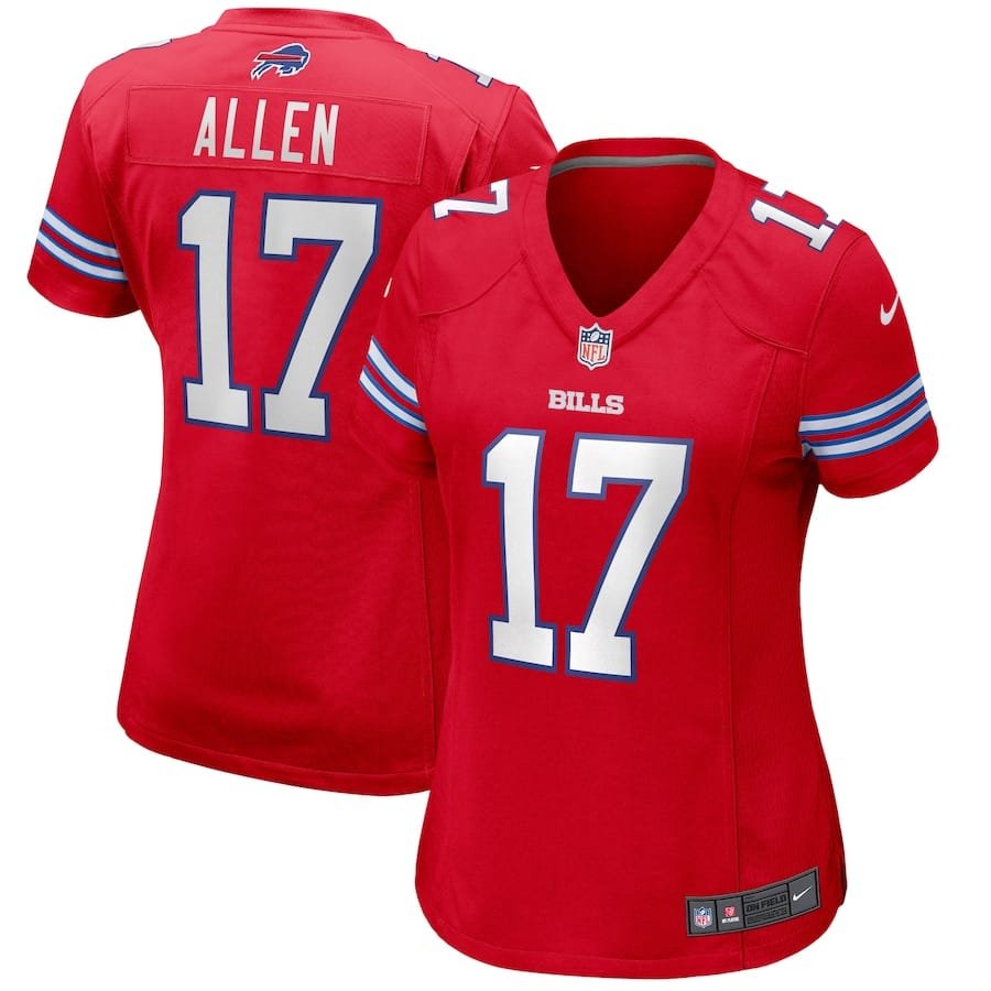 Josh Allen Buffalo Bills Nike Women’s Alternate Game Player Jersey – Red