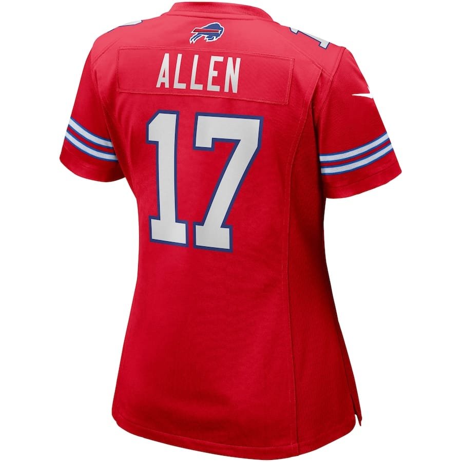 Josh Allen Buffalo Bills Nike Women’s Alternate Game Player Jersey – Red - Image 3