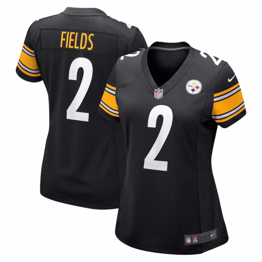 Women’s Pittsburgh Steelers Justin Fields Nike Black Game Player Jersey
