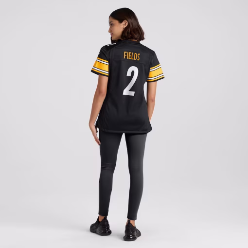 Women’s Pittsburgh Steelers Justin Fields Nike Black Game Player Jersey - Image 5