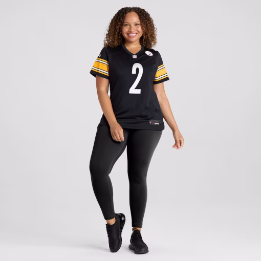 Women’s Pittsburgh Steelers Justin Fields Nike Black Game Player Jersey - Image 6