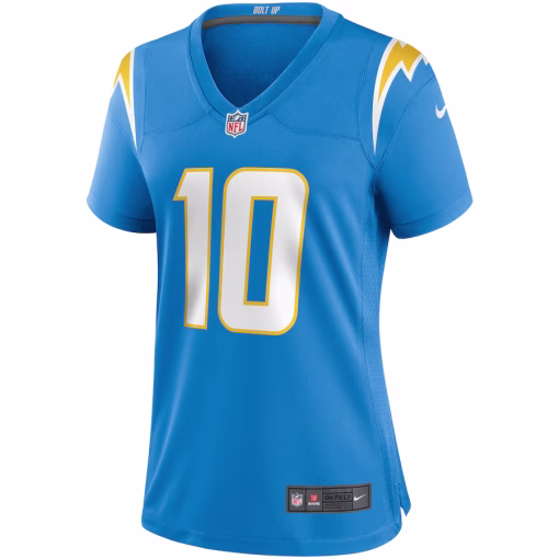 Justin Herbert Los Angeles Chargers Nike Women’s Player Game Jersey – Powder Blue - Image 2
