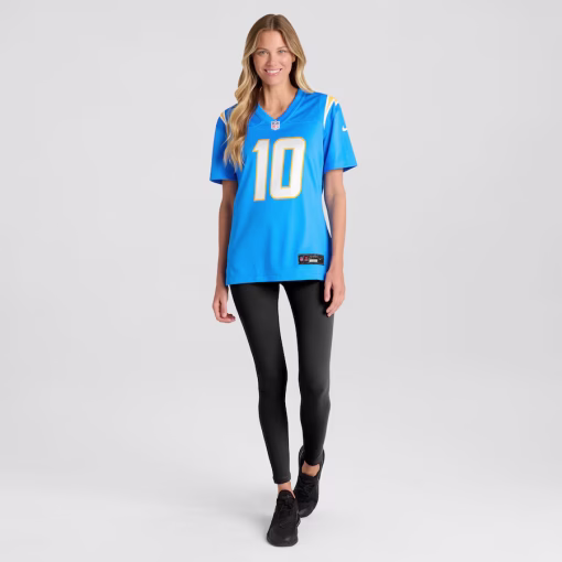 Justin Herbert Los Angeles Chargers Nike Women’s Player Game Jersey – Powder Blue - Image 4