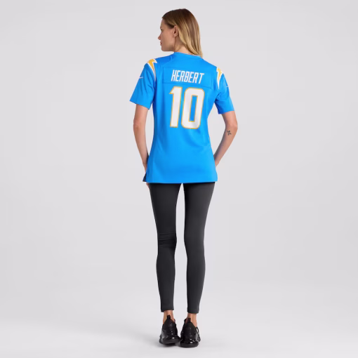Justin Herbert Los Angeles Chargers Nike Women’s Player Game Jersey – Powder Blue - Image 5