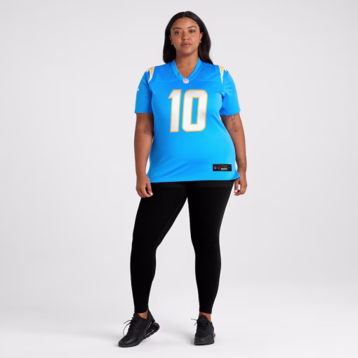 Justin Herbert Los Angeles Chargers Nike Women’s Player Game Jersey – Powder Blue - Image 6