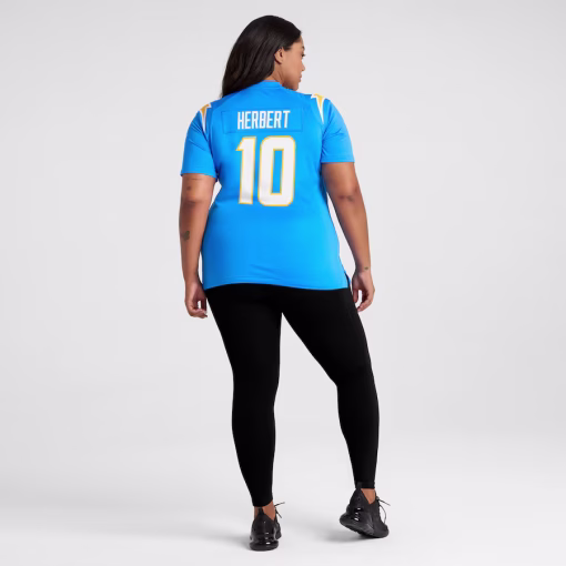 Justin Herbert Los Angeles Chargers Nike Women’s Player Game Jersey – Powder Blue - Image 7
