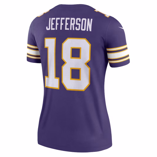 Justin Jefferson Minnesota Vikings Nike Women’s Alternate Legend Player Performance Top – Purple - Image 3